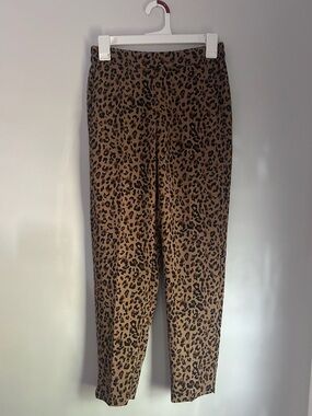 J. Crew Leopard Print Pants - Brown & Black